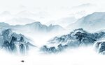 大气电视山水背景 TIF分层