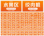 橙色厨房标识牌