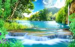 高山流水背景墙