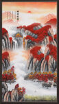 鸿运当头山水国画