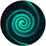 圆形极光星空