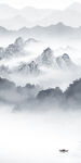 新款中式玄关山水 Tif分层