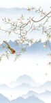 花鸟现代玄关山水 TIf分层