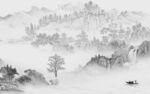 高档 高清山水墙画 TIF分层
