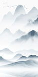 中国风新款山水玄关 tif分层