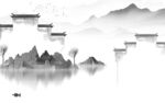 新中式风景高档山水 tif分层
