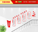 不忘初心牢记使命党建楼梯墙
