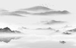 大气中式灰色山水 TIF分层