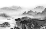 客厅风景灰色山水 TIF分层