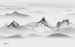 电视客厅灰山水画 TIF分层