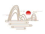 中式山纹祥云纹中国风山水元素