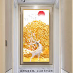 金色麋鹿玄关