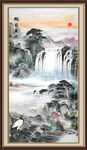 竖幅山水画