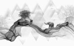 高清 灰色无框画 TIF分层 