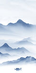 现代中式山水框画 Tif分层