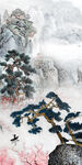 新中式新品山水玄关 tif分层