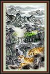 下山虎国画