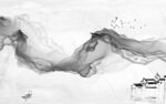 线条 极简灰色墙画 tif分层