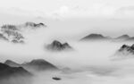 别墅灰色背景山水 TIf分层