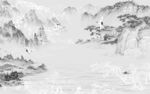 无框画高档现代山水 Tif分层