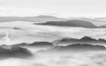 简约墙画灰色山水 TiF分层