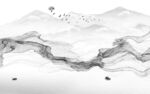水墨灰色客厅山水 Tif分层