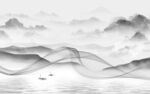 高档新款灰色山水 Tif分层
