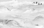 最新灰色画山水图 TiF分层
