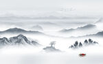 客厅风景高档山水 Tif分层