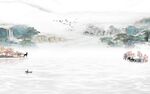 爆款大气中式山水 Tif分层