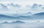 新中式高端背景墙画 Tif分层