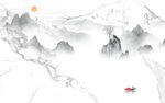 中式 高端背景墙画 Tif分层