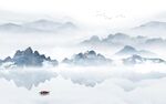 现代高端简约山水 Tif分层