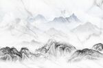 简约山水背景墙
