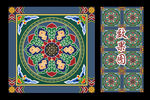 寺庙佛堂吊顶图案