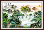 聚宝盆国画山水画