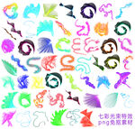 七彩光束素材