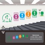 敬老院养老院楼梯楼道文化墙