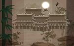 新中式 背景墙 