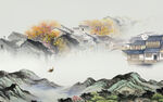 古风客厅新山水画 Tif分层