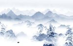 简约 中式意境山水 Tif分层