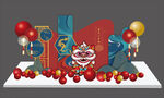 中国风国潮舞狮宝宝周岁生日宴