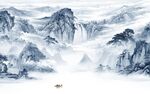 最新简约意境山水 TIf分层