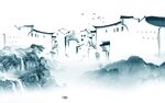 江南 中式山水背景 TIf分层