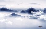 人气中式山水背景 TIf分层