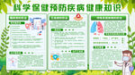 绿色卡通科学保健预防疾病健康知