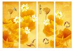 荷花九鱼图