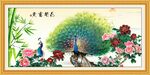 孔雀牡丹图