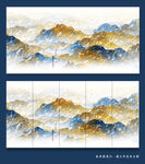 水墨山石画