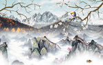 新品高档中式山水 Tif分层